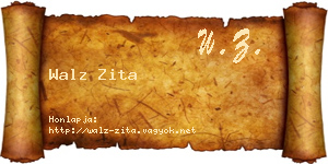 Walz Zita névjegykártya
